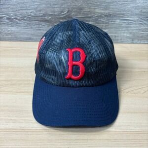 Boston Red Sox Hat Cap Snapback Mens Small Medium Blue All Mesh American Needle